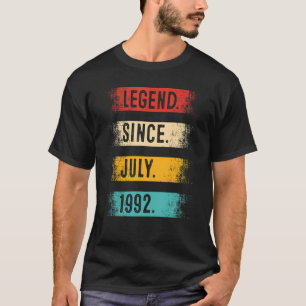 Legende sinds juli 1992 30 jaar oud 30e verjaardag t-shirt