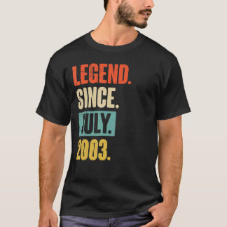 Legende sinds juli 2003 19 jaar oud op 19 septembe t-shirt