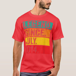 Legende sinds juli 2014 8e verjaardag van het Vi T-shirt