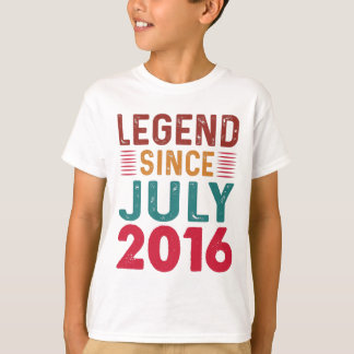 Legende sinds juli 2016 verjaardag t-shirt