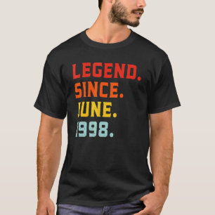 Legende sinds juni 1998 24e verjaardag Vintage 24 T-shirt