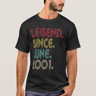 Legende sinds juni 2001 20e verjaardag 20 jaar t-shirt