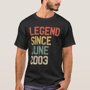 Legende sinds juni 2003 18e verjaardag 18 jaar oud t-shirt