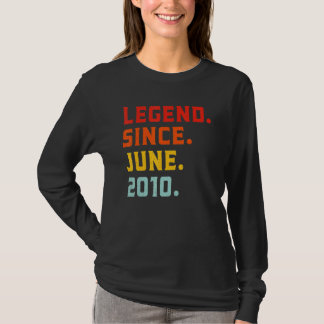 Legende sinds juni 2010 12e verjaardag Vintage 12  T-shirt