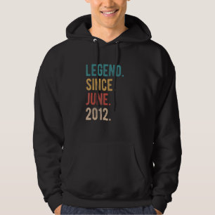 Legende sinds juni 2012 10 jaar oude dag 10e geboo hoodie