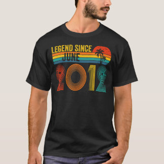 Legende sinds juni 2012 10e verjaardag 10 jaar oud t-shirt