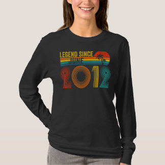 Legende sinds juni 2012 10e verjaardag 10 jaar oud t-shirt