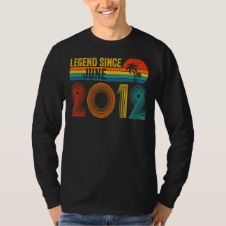 Legende sinds juni 2012 10e verjaardag 10 jaar oud t-shirt