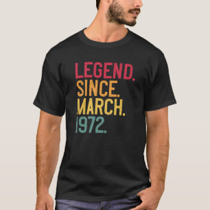 Legende sinds maart 1972 50e verjaardag 50 jaar t-shirt