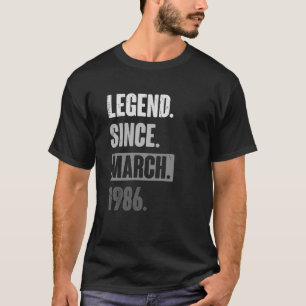 Legende sinds maart 1986, 37e dag van de bevalling t-shirt