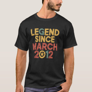 Legende sinds maart 2012 13e verjaardag 13 jaar o t-shirt