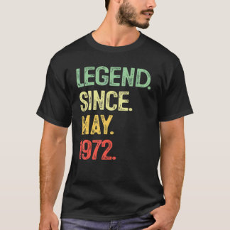 Legende sinds mei 1972 50e verjaardag 50 jaar oud t-shirt