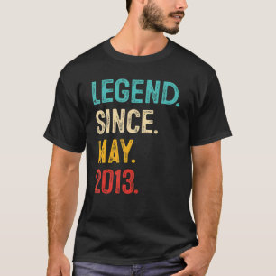 Legende sinds mei 2013 10e verjaardag cadeaus 10 j t-shirt