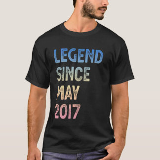 Legende sinds mei 2017 8e verjaardag Jongens Meisj T-shirt