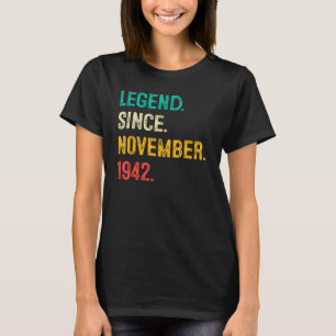 Legende sinds november 1942 80e verjaardag 80 jaar t-shirt