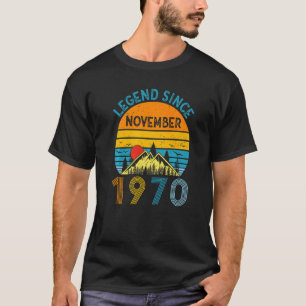 Legende sinds november 1970 52e verjaardag 52 jaar t-shirt