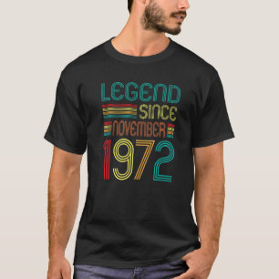 Legende sinds november 1972 Retro 50 jaar oud 50th T-shirt