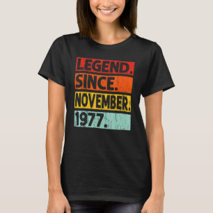 Legende sinds november 1977 45e verjaardag Y T-shirt