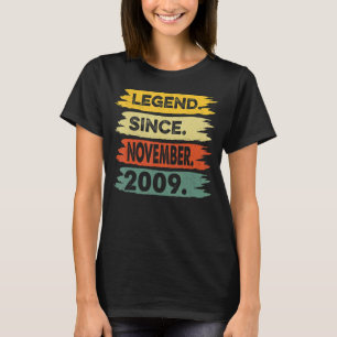 Legende sinds november 2009 13e verjaardag 13 jaar t-shirt