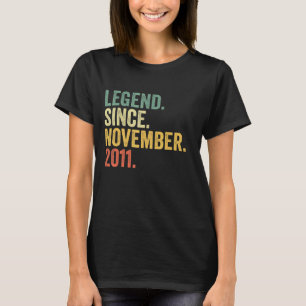 Legende sinds november 2011 elfde verjaardag 11 ja t-shirt