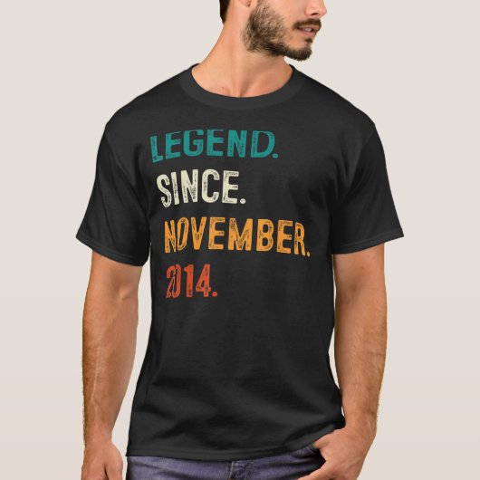Legende sinds november 2014 8e verjaardag 8 jaar O T-shirt (Voorkant)