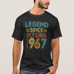 Legende sinds oktober 1967 55 jaar oud 55e geboort t-shirt