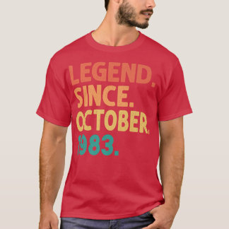 Legende sinds oktober 1983 39 jaar oud vintage 39e t-shirt