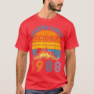 Legende sinds oktober 1988 34 jaar oude Vintage 34 T-shirt