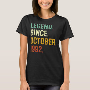 Legende sinds oktober 1992 30e verjaardag 30 jaar t-shirt