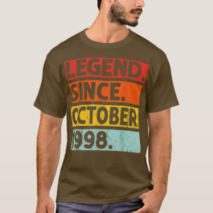 Legende sinds oktober 1998 24e verjaardag 24 jaar t-shirt