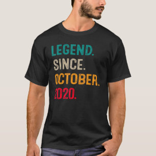 Legende sinds oktober 2020 2e verjaardag 2 jaar o t-shirt