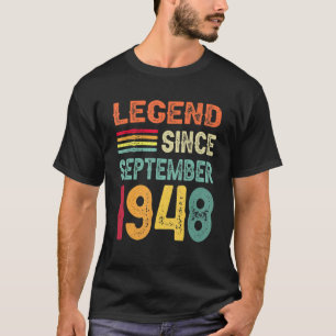 Legende sinds september 1948 74e verjaardag 74 jaa t-shirt