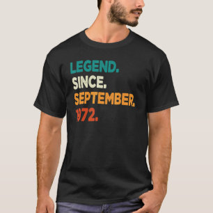 Legende sinds september 1972 50e verjaardag 50 jaa t-shirt