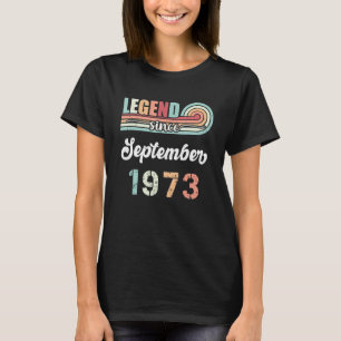 Legende sinds september 1973 49 jaar oude Vintage T-shirt