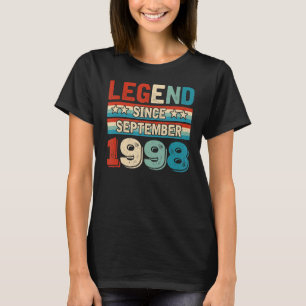 Legende sinds september 1998 Retro 24 jaar oud 24 T-shirt