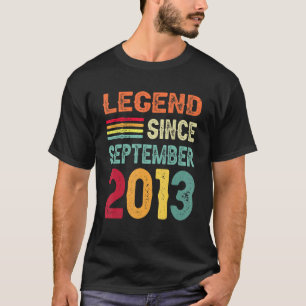 Legende sinds september 2013 9e verjaardag 9 jaar  t-shirt