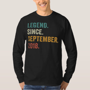Legende sinds september 2018 4e verjaardag 4 jaar  t-shirt