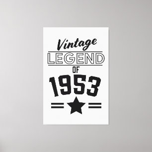Legende uit 1953 canvas afdruk