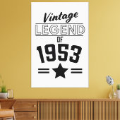 Legende uit 1953 canvas afdruk (Insitu (Woonkamer))