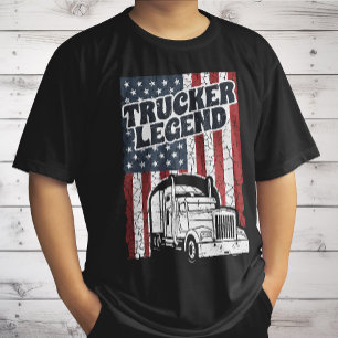 Legende van de Vrachtwagenchauffeur Funny Semi Vra T-shirt