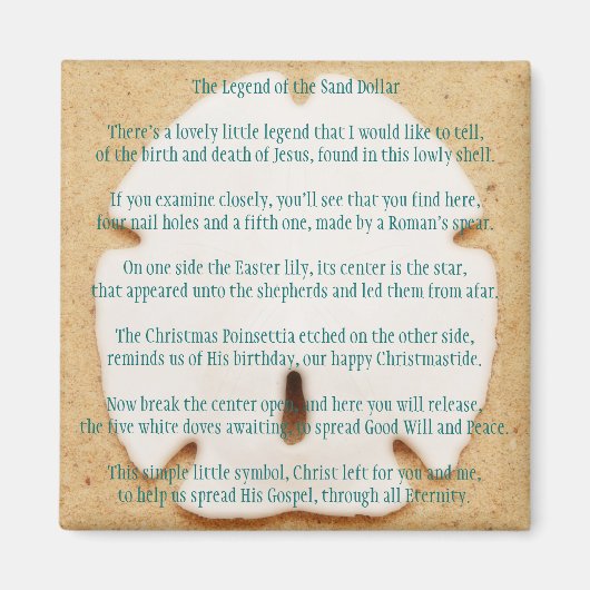 Legende van de Zanddollarmagneet Magneet (Voorkant)