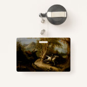 Legende van Headless Horseman Halloween Ghost Badge (Achterkant met intrekbare)