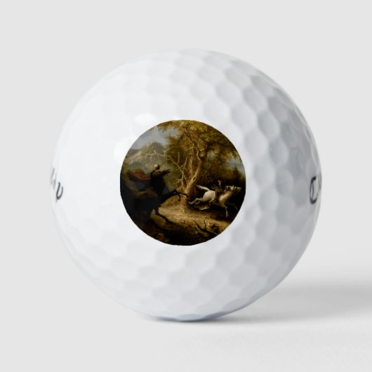 Legende van Headless Horseman Halloween Ghost Golfballen (Voorkant)