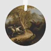 Legende van Headless Horseman Halloween Ghost Ornament (achterkant)