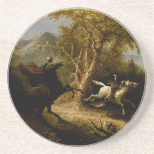 Legende van Headless Horseman Halloween Ghost Zandsteen Onderzetter