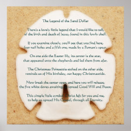 Legende van het Poster van de zanddollar