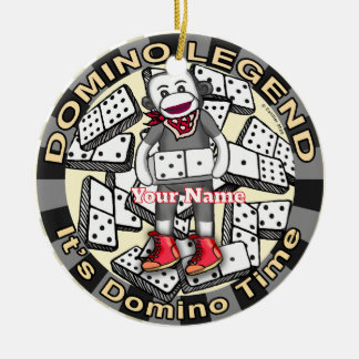 Legende van Sock Monkey Domino Keramisch Ornament