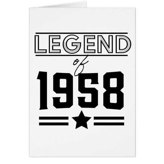 Légende vintage de 1958 (Devant)