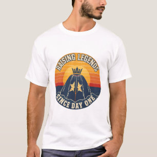Legenden Kweken Vanaf Dag Een Retro Zonsondergang T-shirt