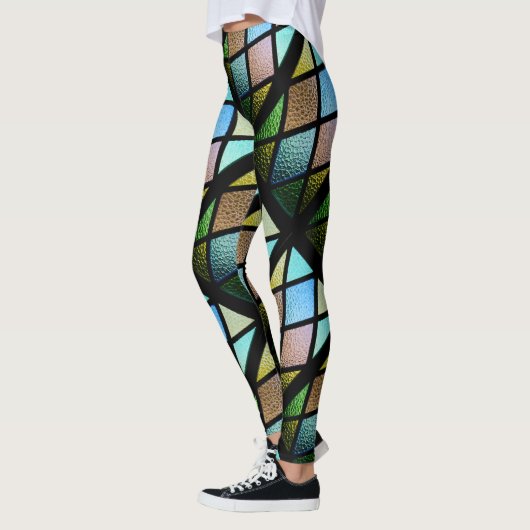 Légendes en verre tendu - Leggings Motifs géométri (Gauche)